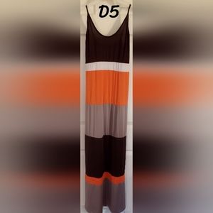 RUIYIZE Spaghetti Strap Maxi dress, Sz Xlg, multi color, lightweight